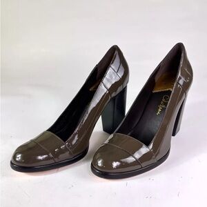 Cole Haan Kendra Air Woman's Size 6.5 Sepia/ Brown Pump, patent leather.